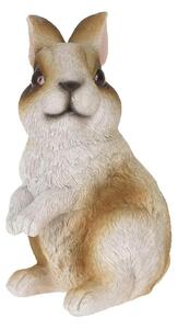 Záhradná figúrka z polyresinu Rabbit 3, 13 cm, hnedá