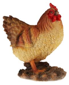 Záhradná figúrka z polyresinu Chicken, 19 cm, hnedá