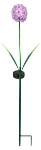Zapichovacie záhradné solárne svetlo Flower, 70 cm, kov/plast, fialová