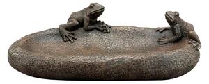 Napájadlo pre vtáky Frogs, 7,8x23,5 cm, magnézium, hnedá