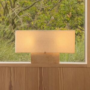 Stolová lampa Audo Nonna, travertínová/piesková farba, výška 30 cm, Krémová / jantárovo žltá, Obývacia izba / jedáleň, Textil / látka / hodváb, Dizajn, Stojacie svietidlo