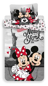 JERRY FABRICS Obliečky Mickey a Minnie v New Yorku Love Bavlna 140/200, 70/90 cm