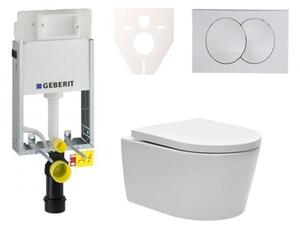 Cenovo zvýhodnený závesný WC set Geberit na zamurovanie + WC SAT Brevis SIKOGE1W7