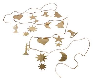 Vianočná girlanda Ornament Brass 270 cm