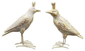 Záhradná figúrka z polyresinu Jude, sada 2ks, 11,5 cm, zlatá