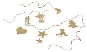 Vianočná girlanda Ornament Brass 200 cm