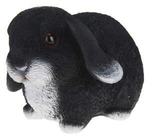 Záhradná figúrka z polyresinu Bunny, 16 cm, čierna