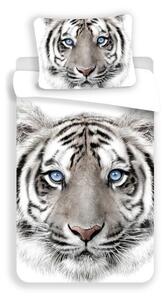 JERRY FABRICS Obliečky Biely Tiger Bavlna 140/200, 70/90 cm