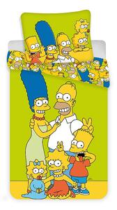 JERRY FABRICS Obliečky Simpsons Family green Bavlna 140/200, 70/90 cm