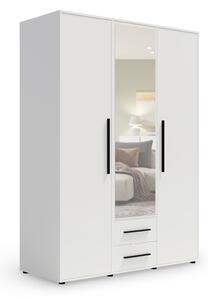 Šatníková skriňa so zrkadlom Maxione 150x205x59 - biela
