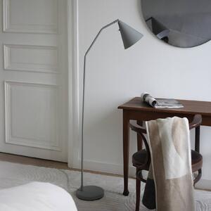 Markslöjd LED stojaca lampa Funil, sivá, kov, stmievateľná, Hliník / sivá / zinok, Obývacia izba / jedáleň, kov, Moderný, Stojaca lampa