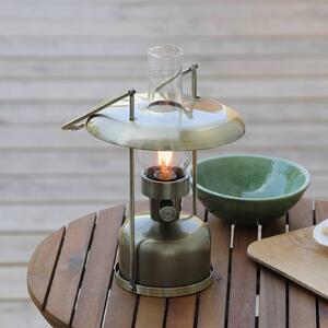 Stolná lampa Markslöjd Fanos s LED a akumulátorom, mosadz, stmievateľná, IP44, Hnedá / staromosadz, Obývacia izba / jedáleň, kov, Starožitný, Stolová lampa
