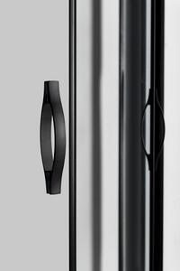 Gelco, SIGMA SIMPLY BLACK štvrťkruhová sprchová zástena 1000x800mm, R550, číre sklo, GS1080B