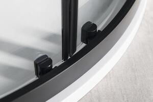 Gelco SIGMA SIMPLY BLACK štvrťkruhová sprchová zástena 800x800 mm, R550, číre sklo