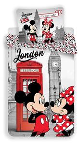 JERRY FABRICS Obliečky Mickey a Minnie Londýn Telephone Bavlna 140/200, 70/90 cm
