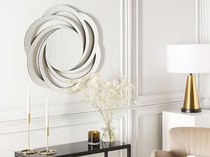 Nástenné zrkadlo strieborné sklo MDF v tvare kvetu moderná obývacia izba spálňa