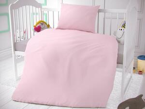 Kvalitex Bavlnené obliečky do detskej postieľky ružové Bavlna, 90x135, 45x60 cm
