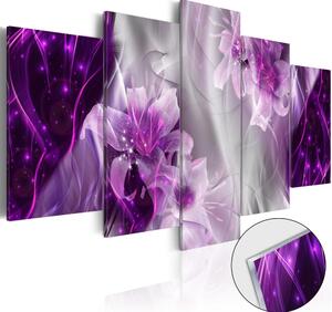 Obraz purpurové kvety na akrylátovom skle - Purple Utopia