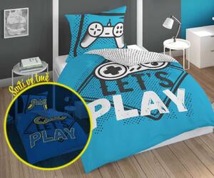 DETEXPOL Obliečky Play Game blue Bavlna, 140/200, 70/80 cm