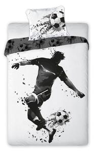 FARO Obliečky Futbalista čiernobiele Bavlna, 140/200, 70/90 cm