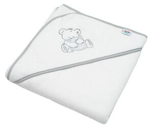 NEW BABY Dojčenská osuška biela medveď Bavlna/Polyester 80x80 cm