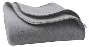 NEW BABY Detská fleecová deka sivá hviezdičky Polyester 75x100 cm