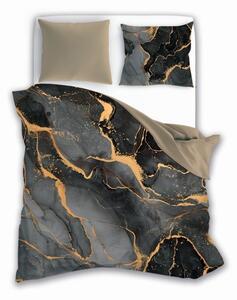 FARO Saténové Francúzske obliečky Minerál Black Bavlna - Satén, 220/200 cm