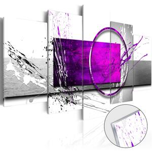 Obraz fialová abstrakcia na akrylátovom skle - Purple Expression