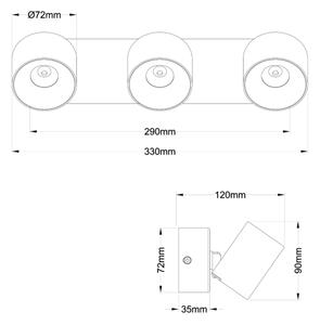 Globo 56961-3S - LED bodové svietidlo RAE 3xLED/6W/230V