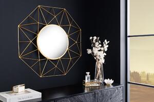 Zrkadlo na stenu DIAMOND L 80cm železo zlaté