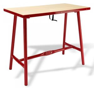 DEMA Profi skladací pracovný stôl L 100x50 cm, červený 40904D