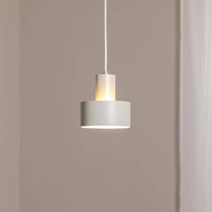 Závesné svietidlo Rif S, taupe, 1-pl., Ø 15 cm, oceľ, Krémová / jantárovo žltá, Obývacia izba / jedáleň, kov, Moderný, Závesné svietidlo