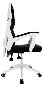 Moderné kancelárske/herné kreslo, čierna/biela (k292708)