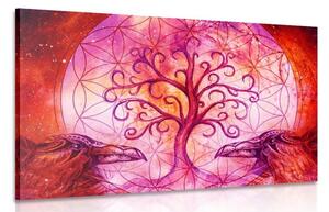 Obraz magický strom života v pastelovom prevedení