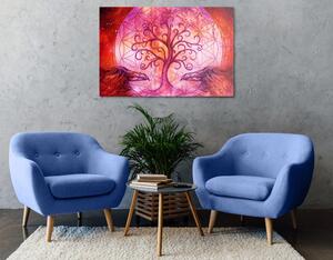 Obraz magický strom života v pastelovom prevedení