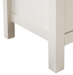 TV stolík krémová a svetlé drevo MDF doska 140 cm s policami nábytok do obývacej izby