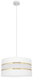 Helam Luster na lanku HELEN 1xE27/60W/230V pr. 40 cm biela/zlatá HE1206 + záruka 3 roky zadarmo