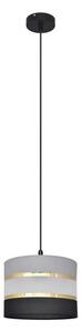 Helam Luster na lanku HELEN 1xE27/60W/230V pr. 20 cm čierna/šedá/zlatá HE1228 + záruka 3 roky zadarmo