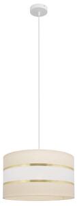 Helam Luster na lanku HELEN 1xE27/60W/230V pr. 35 cm krémová/zlatá HE1270 + záruka 3 roky zadarmo