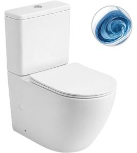 CERANO - WC kombi Cesso, Vortex + Slim/UF sedátko - spodný/zadný odpad - biela lesklá - 61,8x38 cm