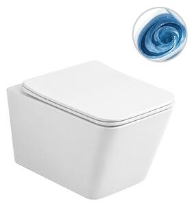 CERANO - WC závesné Forte, Vortex + Slim/UF sedátko - biela lesklá - 52x35 cm