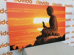 Obraz socha Budhu pri západe slnka