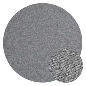 Sivý okrúhly vonkajší koberec ø 150 cm - NORTHRUGS