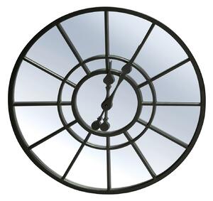 Dekoračné vintage nástenné hodiny vyrobené z kovu a skla