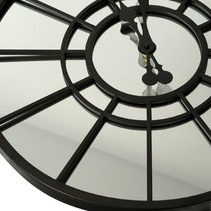 Dekoračné vintage nástenné hodiny vyrobené z kovu a skla