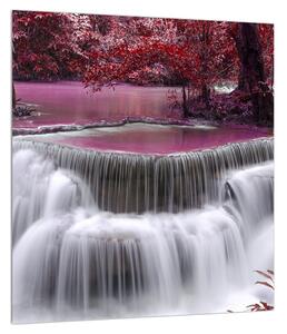 Obraz jesenných vodopádov (30x30 cm)
