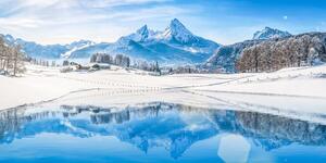 Obraz zasnežená krajina v Alpách