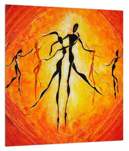 Orientálny obraz tancujúcich osôb (30x30 cm)