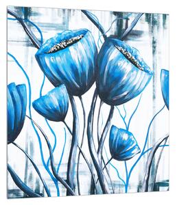 Obraz modrých makovíc (30x30 cm)