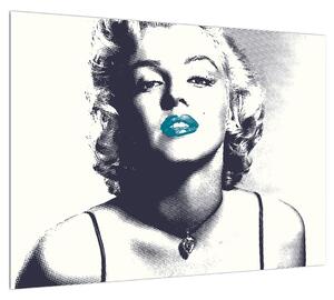 Obraz Marilyn Monroe s modrými perami (70x50 cm)